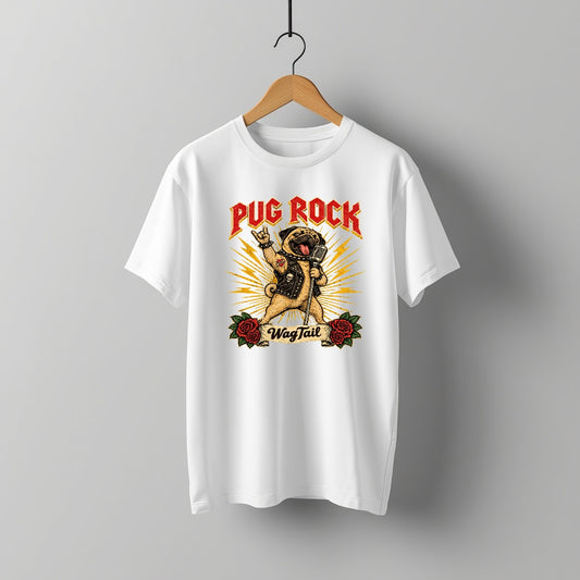 LY Tee Pug Rock Print Unisex Oversized Standard T-Shirt | 100% cotton | Oversized fit
