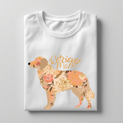LY Tee Retriever Mom Print Classic Crew T-Shirt | Unisex | 100% cotton | Regular fit