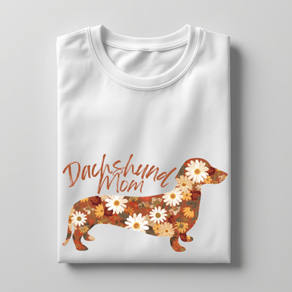 LY Tee Dachshund Mom Print Classic Crew T-Shirt | Unisex | 100% cotton | Regular fit