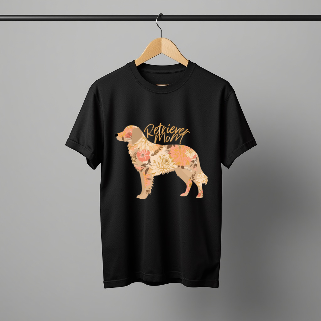 LY Tee Retriever Mom Print Classic Crew T-Shirt | Unisex | 100% cotton | Regular fit