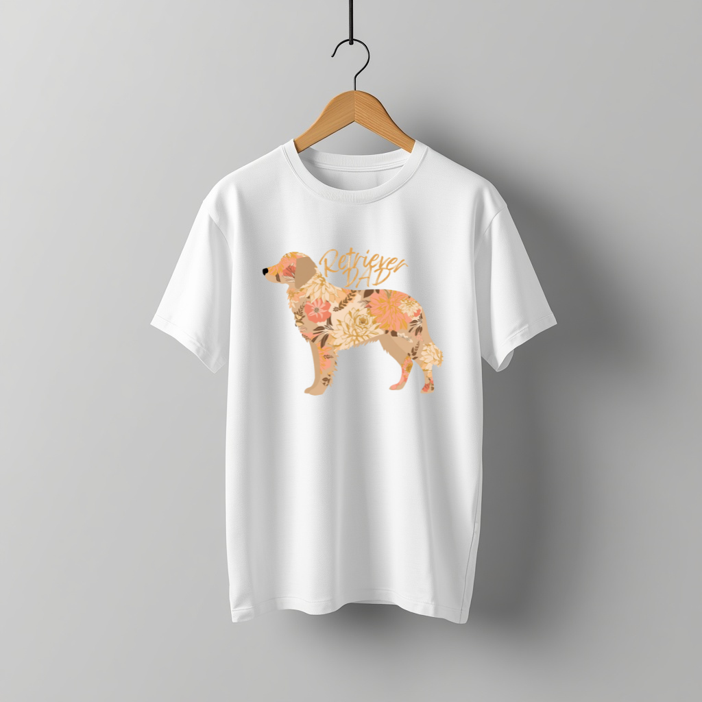 LY Tee Retriever Dad Print Classic Crew T-Shirt | Unisex | 100% cotton | Regular fit