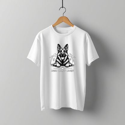 LY Tee GSD Loyal Brave Print Classic Crew T-Shirt | Unisex | 100% cotton | Regular fit