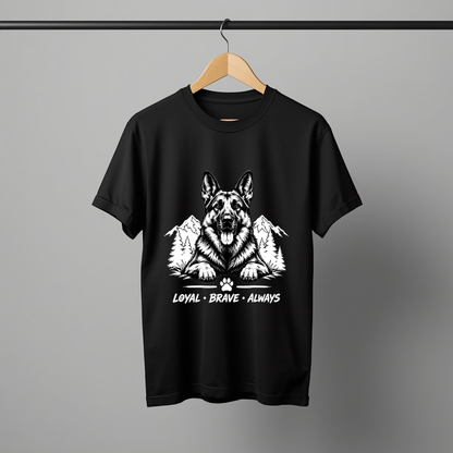 LY Tee GSD Loyal Brave Print Classic Crew T-Shirt | Unisex | 100% cotton | Regular fit