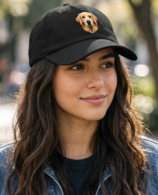 LY Cap Golden Retriever Geometric Print Baseball Cap | For Dog Lovers
