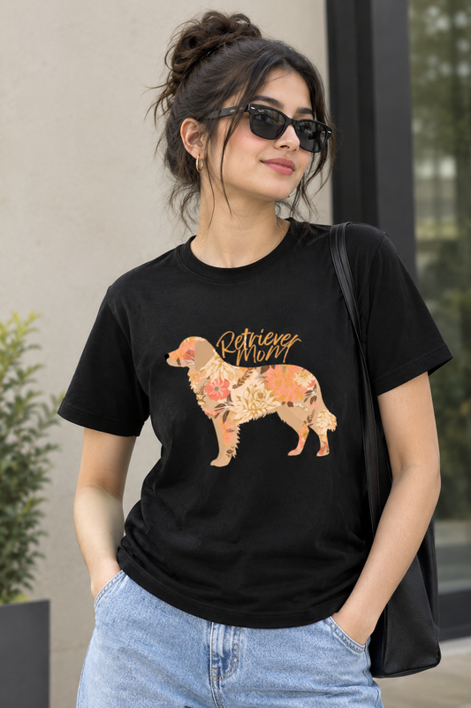 LY Tee Retriever Mom Print Classic Crew T-Shirt | Unisex | 100% cotton | Regular fit